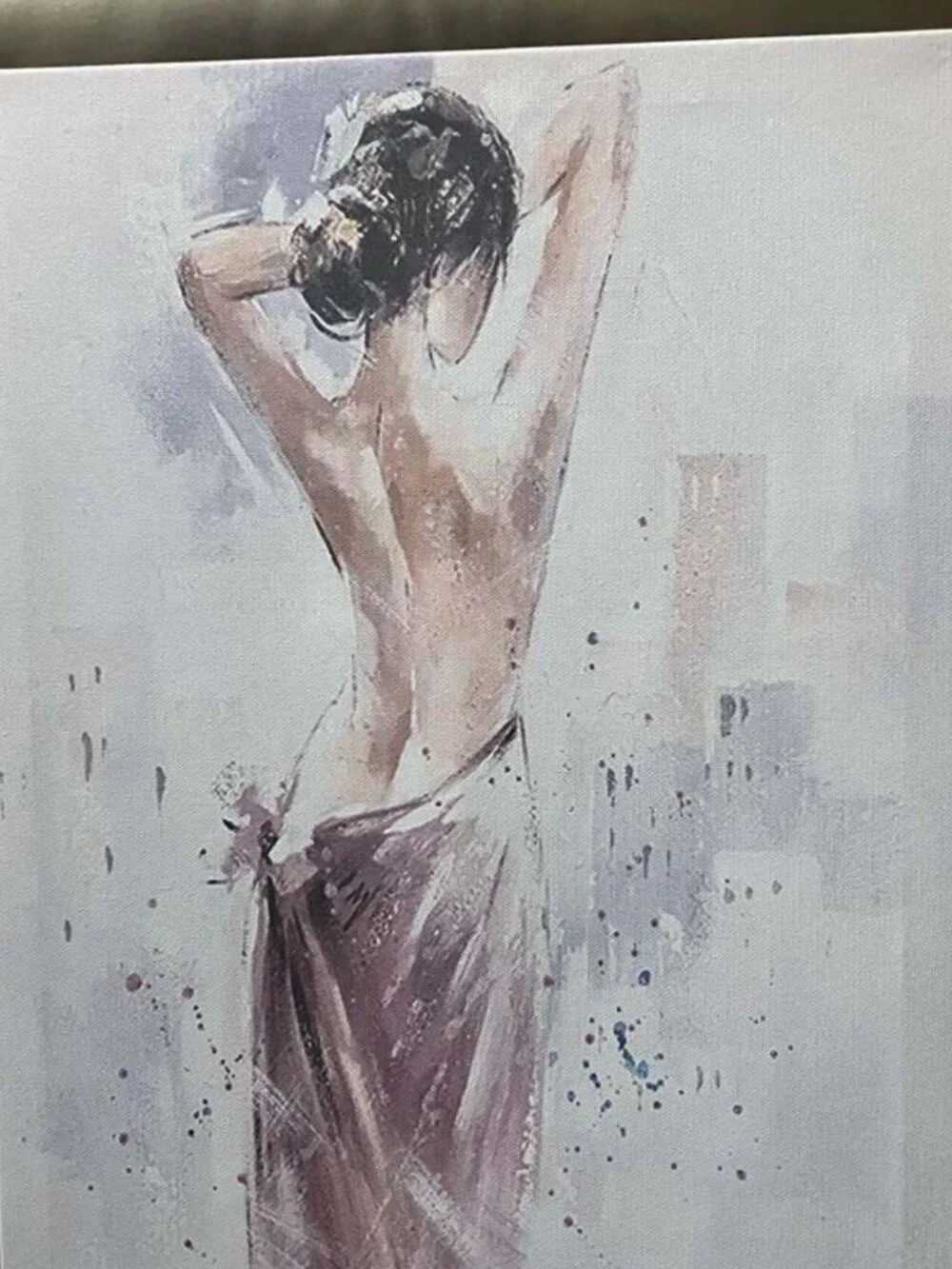 Modern Woman Back Portrait Canvas Wall Art - 16x24 New in Bag